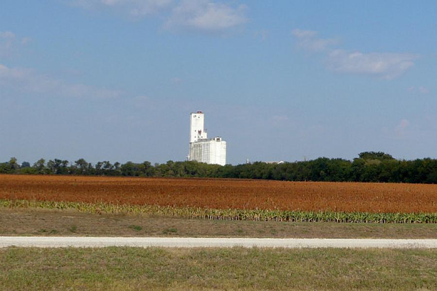 Only grain elevators break the horizon