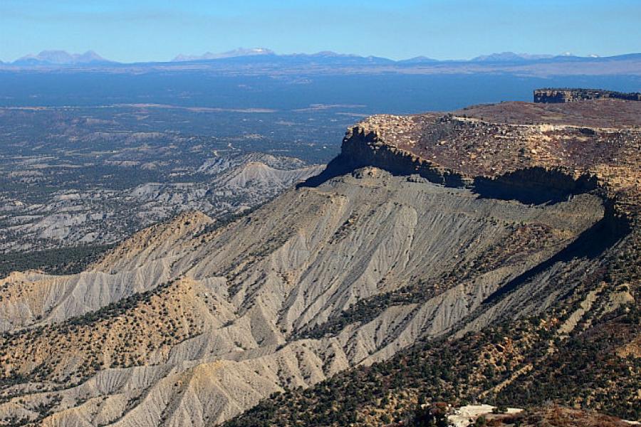 The sides of the Mesa vary in steepness