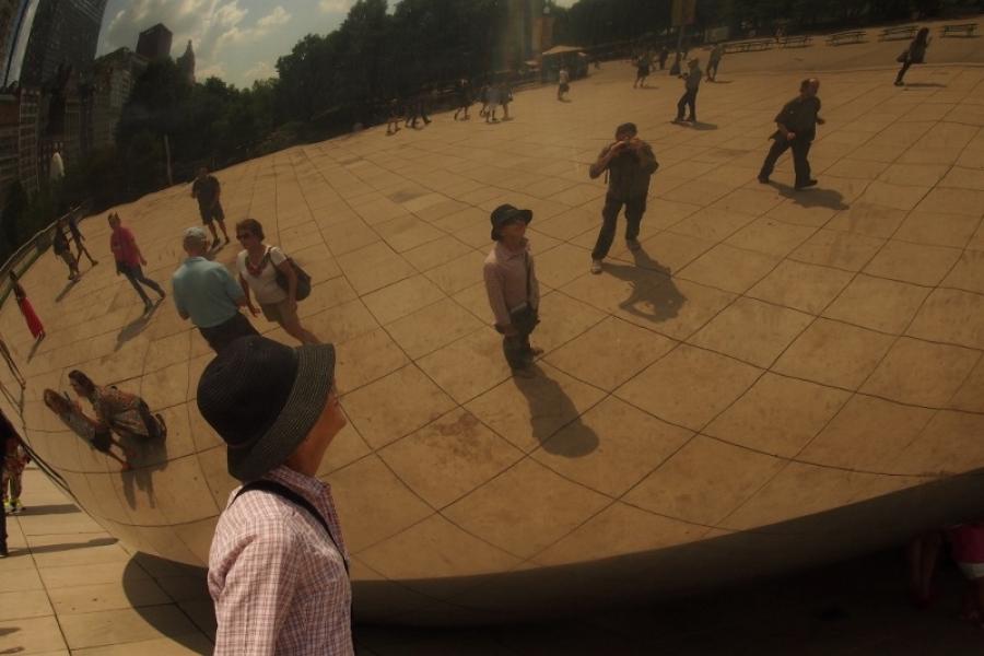 Jo at the Bean, Chicago