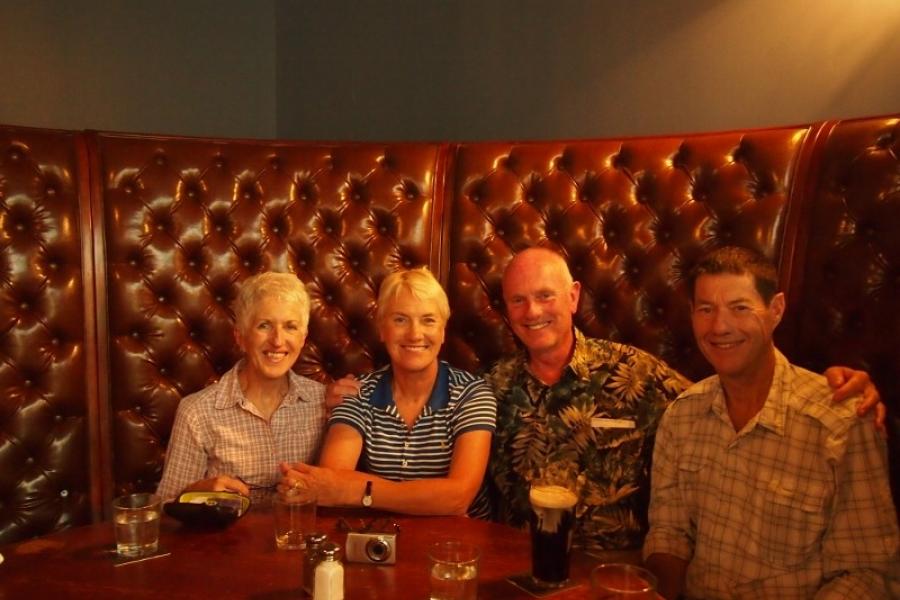 Jo, Bronwyn, Bob and Mike in Chicago for the rugby