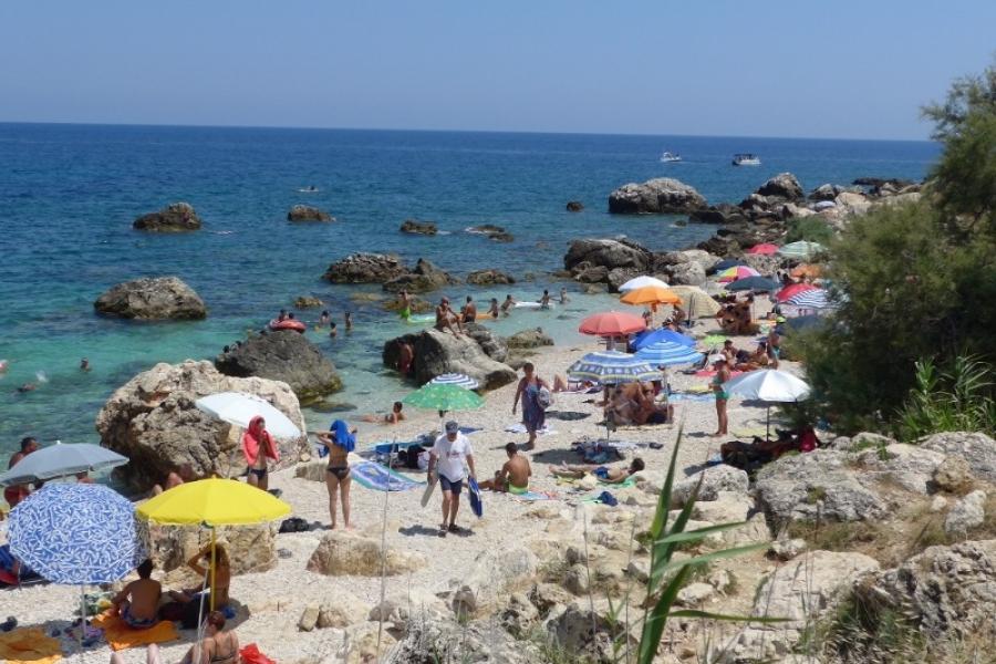 A stoney beach in Sicily