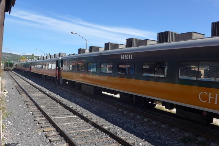 The Copper Canyon first class train at Creel 2