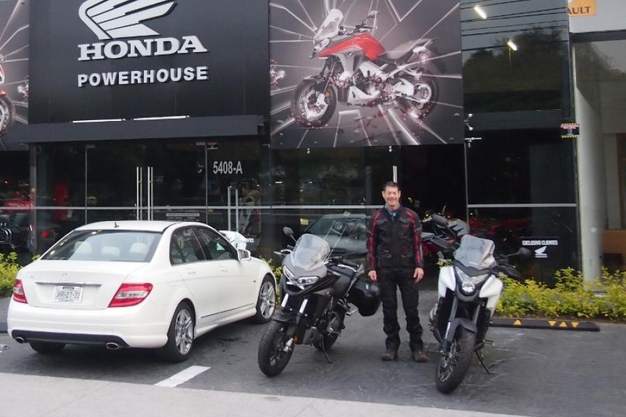 Mike selecting a bike for the 700km test ride