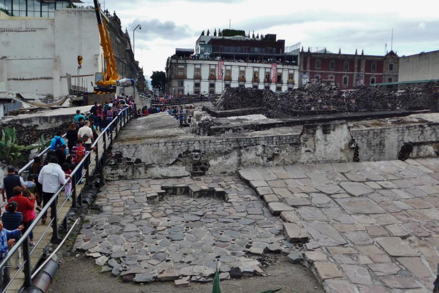 Aztec ruins in Centro Historico