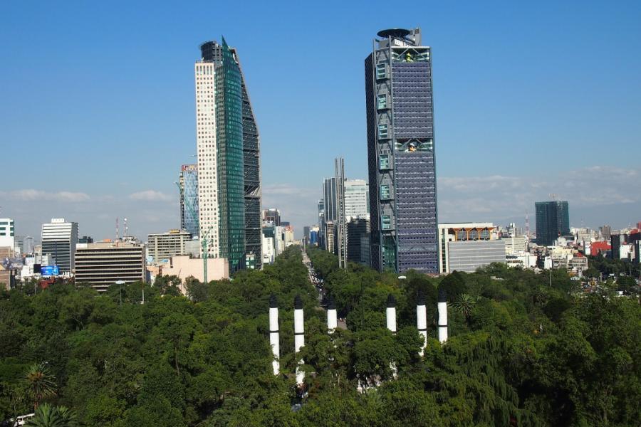 The business district from Chapultapec Castle