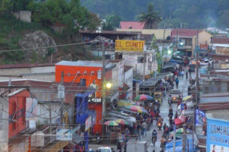 Market street, Cobn, Central Highlands, Guatemala