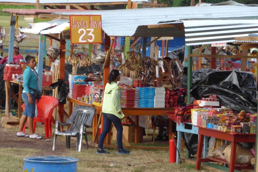 Fireworks market at Granada, Nicaragua