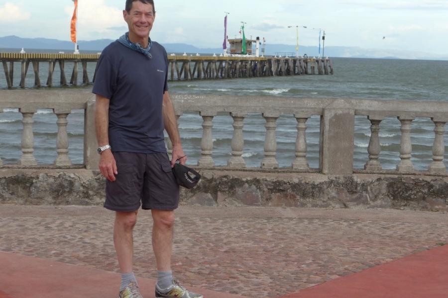 Mike at the lake front in Granada