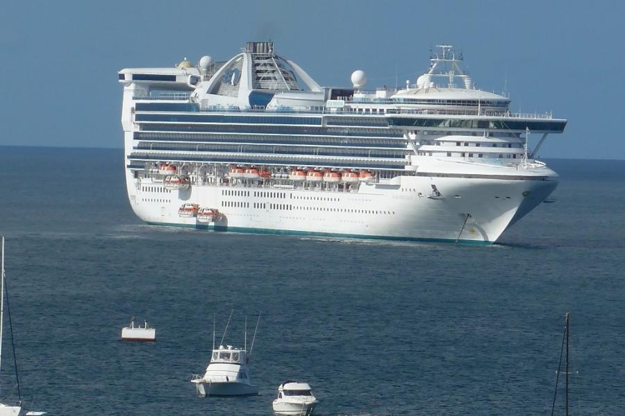 The Star Princess anchors off San Juan del Sur