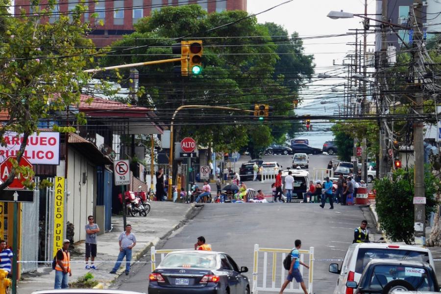 San Jose, blocked streets and traffic chaos