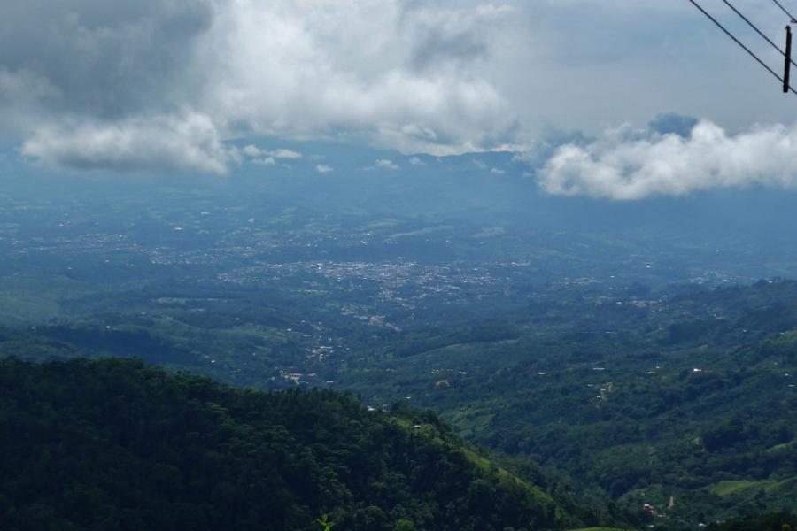 The view over San Isidro de el General