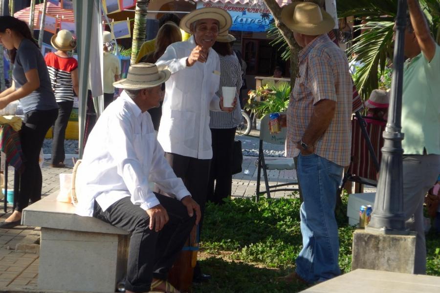 Good ol' boys in the square, Pedasi, Panama