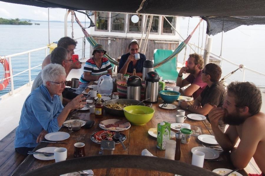 Mealtime and plenty of chat