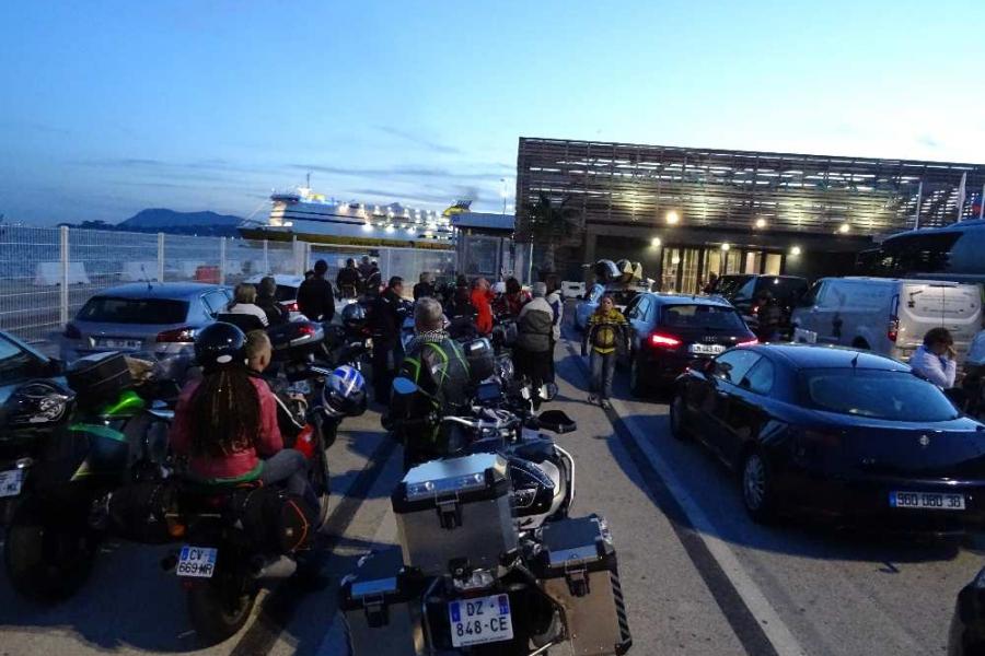 bikes, bikes, bikes boarding the ferry to Sardinia