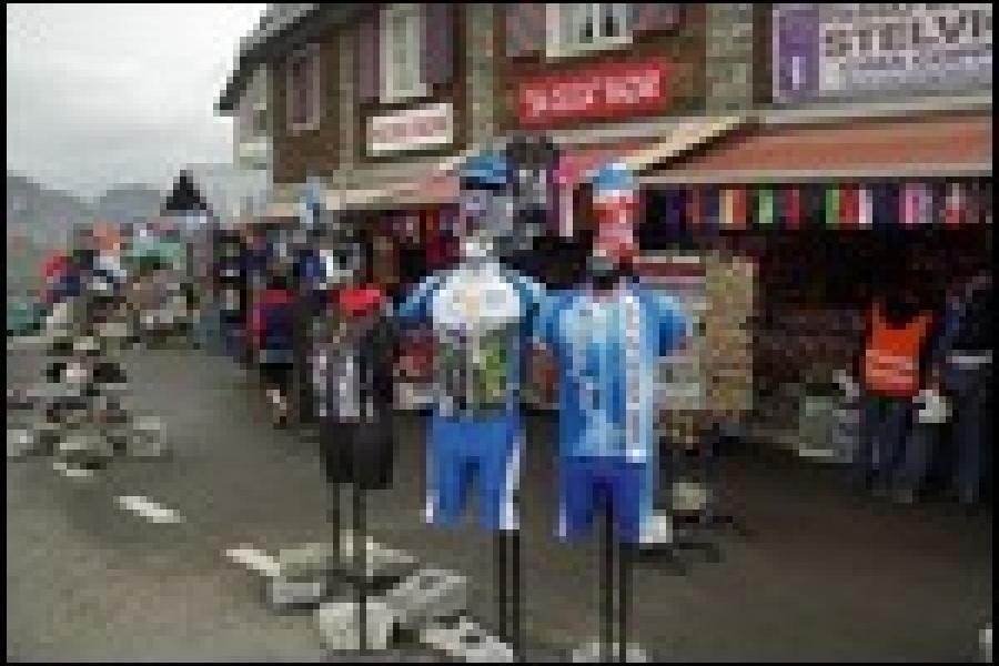 Tourist stalls in the Stelvio Pass