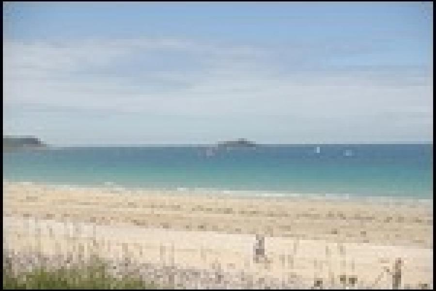 Deserted beach on the north coast of Brittany