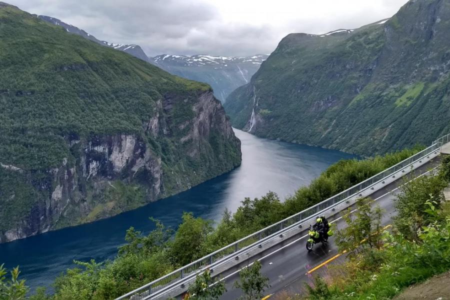 Geirangerfjord, looking towards the sea