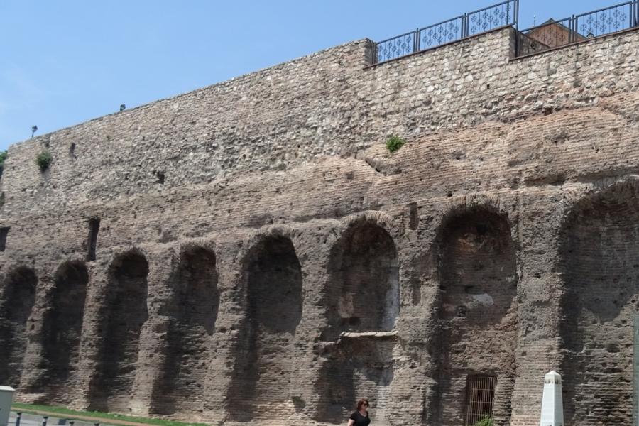 ancient wall of old city