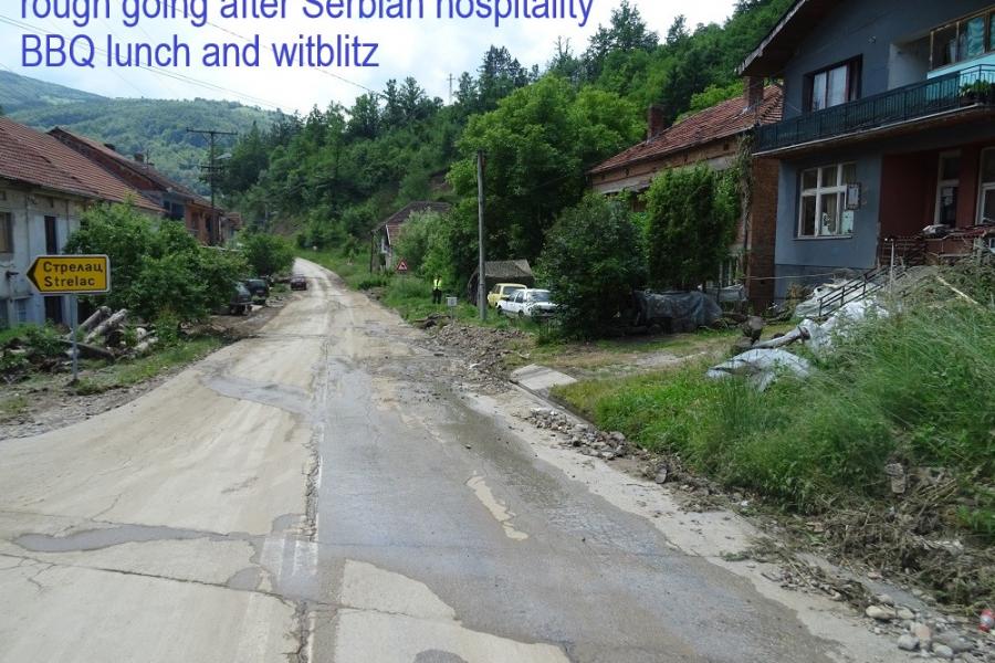 village in Serbia, many police patrols in ans out of the villages