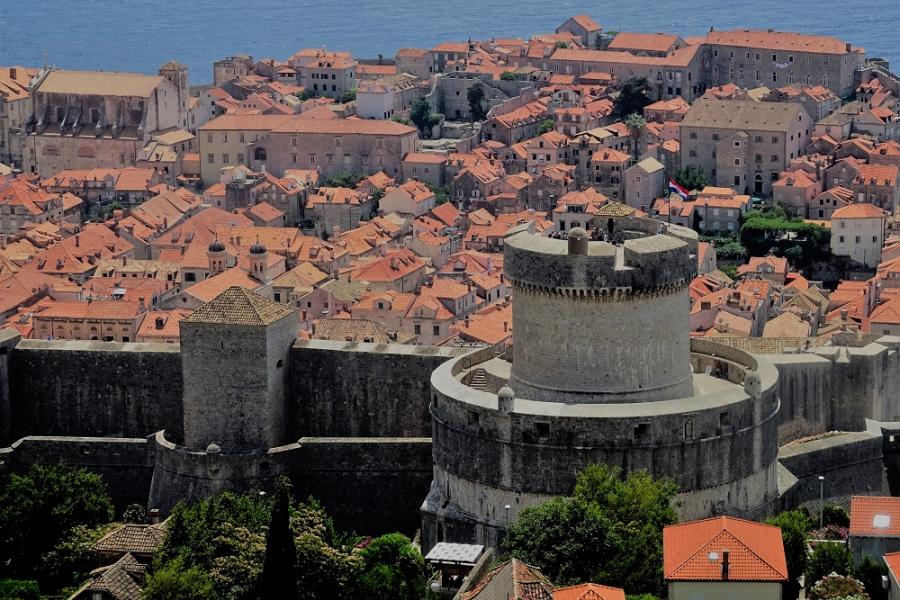 view of the walled city