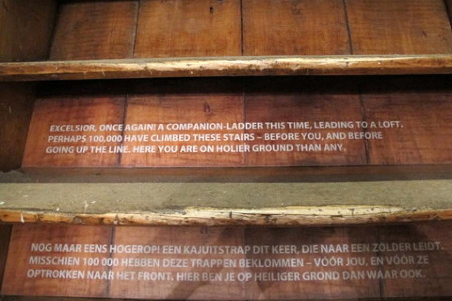 Wording on the stairs