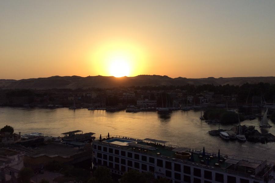 Sunset on the Nile in Aswan