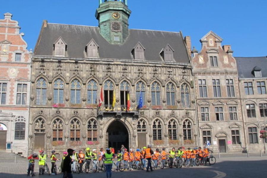 Mons Town Hall, recognisable from so many old images