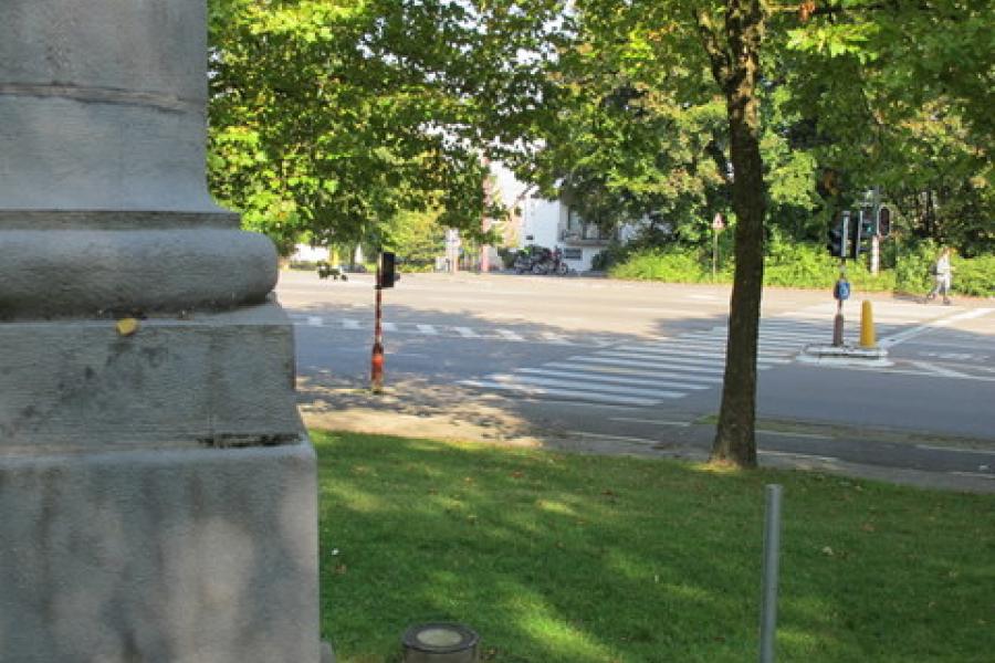 directly across the road the second memorial