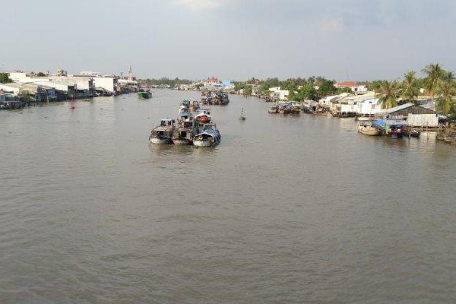 Floating market boats