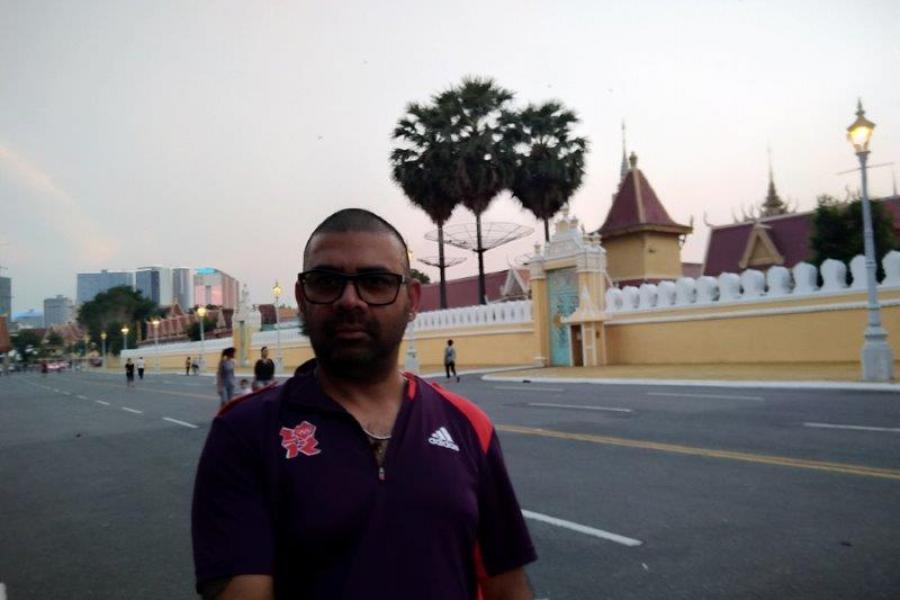 me in front of royal palace