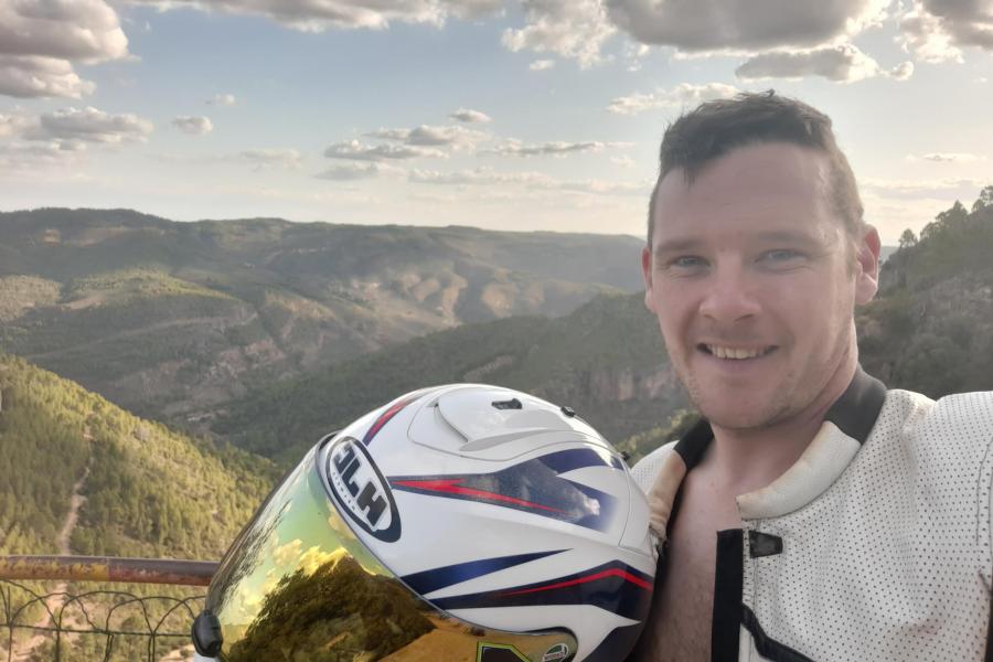 Selfie in Natural Park Sierras de Cazorla, Segura and the Villas