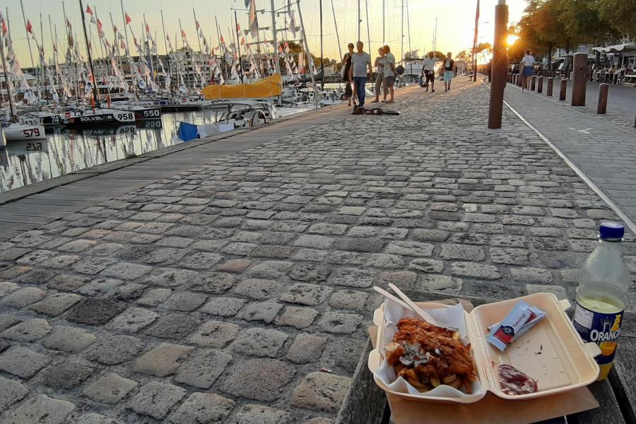 My Fish & Chips as the sun set