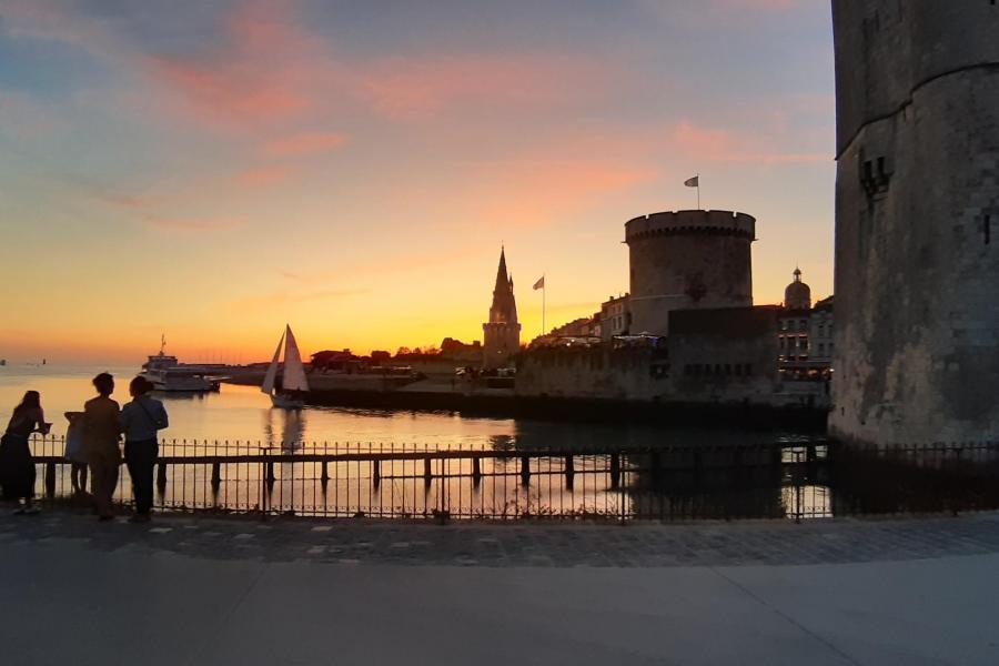 Sunset behind La Rochelle Castle