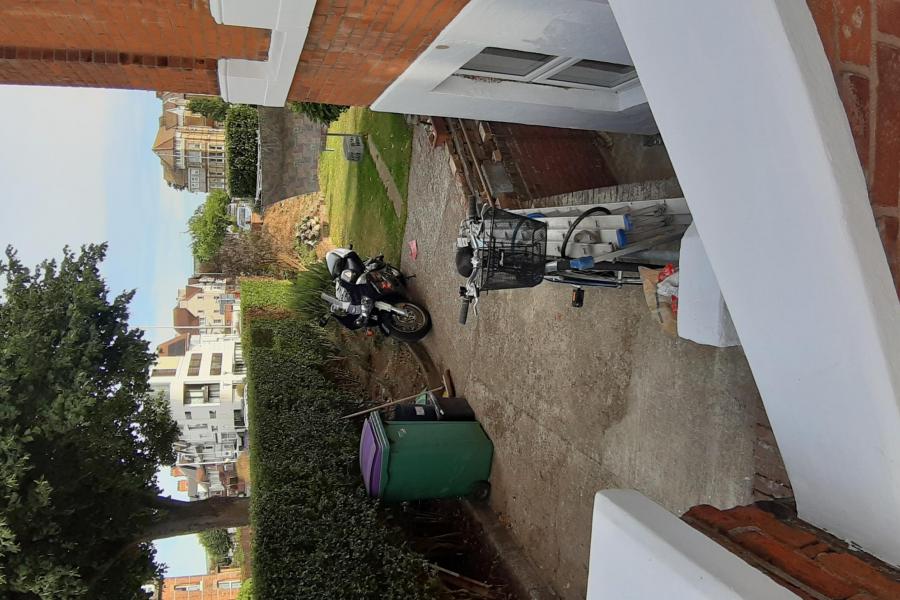 Bike parked safe in the B&B garden