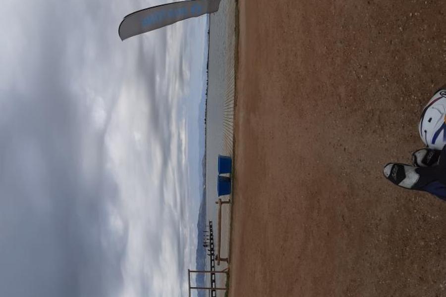 Panorama of the beach bar stop