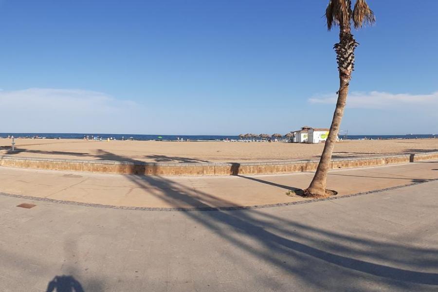 Panorama of Valencia beach