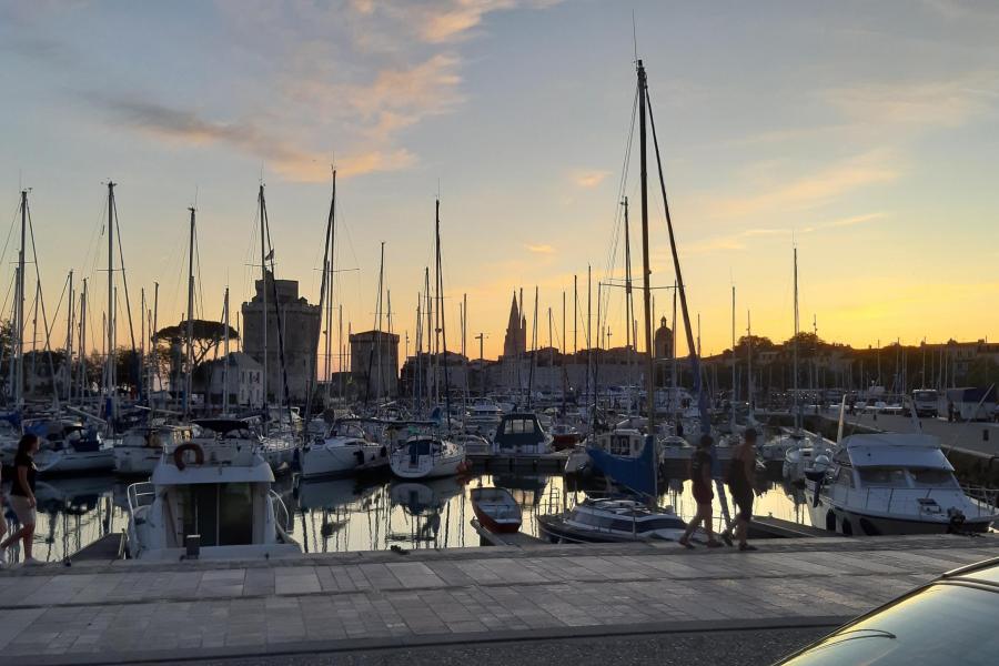 Sunset over the harbour