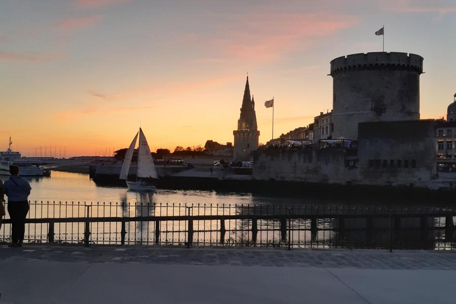 Sunset behind the castle