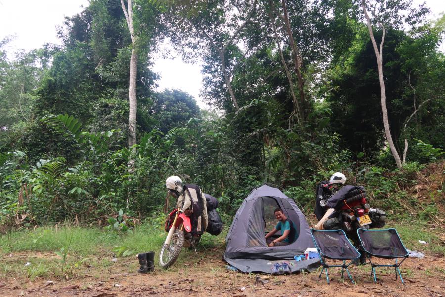 Camping next to the road