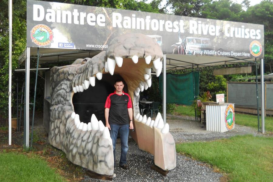 Cairns - Surviving crocodile attack.