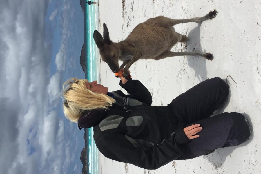 Belinda and Roo in Lucky Bay