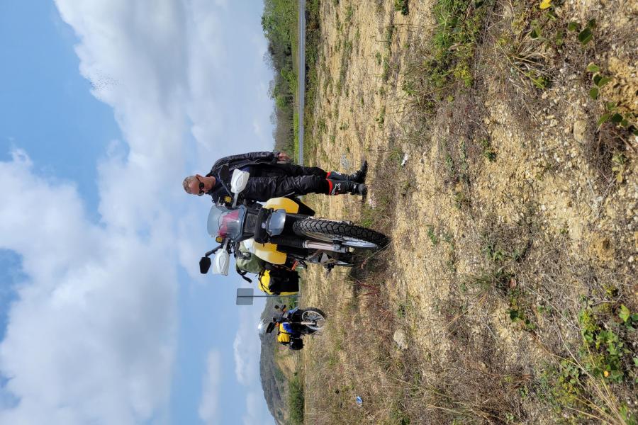 Bathroom break on the shoulder of the road, somewhere in Mexico