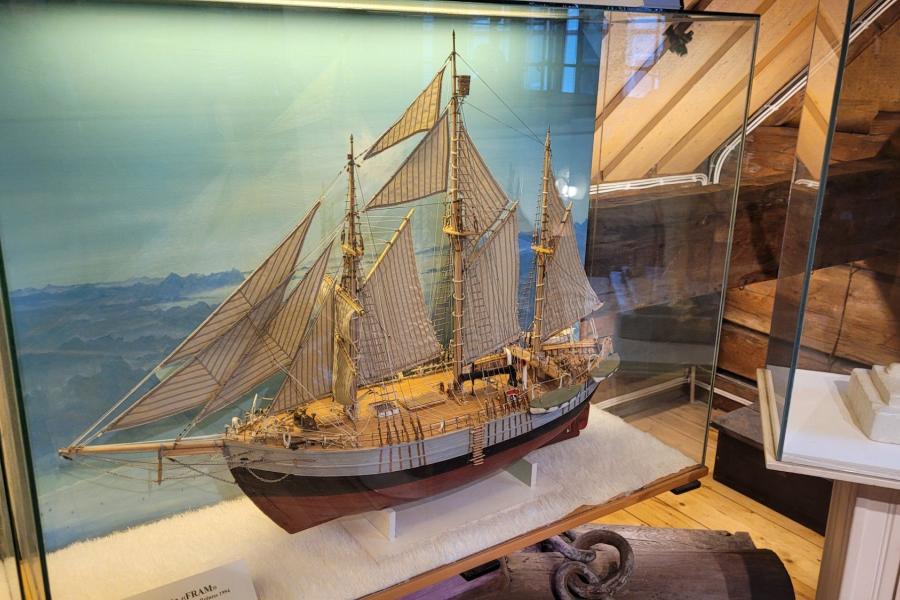 Model of Fridjof Nansen polar expedition ship