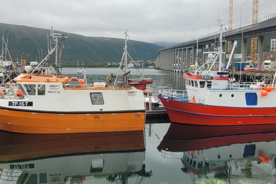 Fishing boats in Tromso harbour 