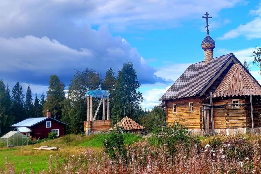 Wooden church in Laponia