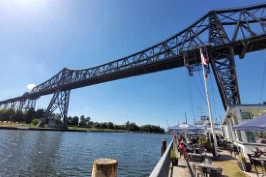 The old railway bridge at Flensburg