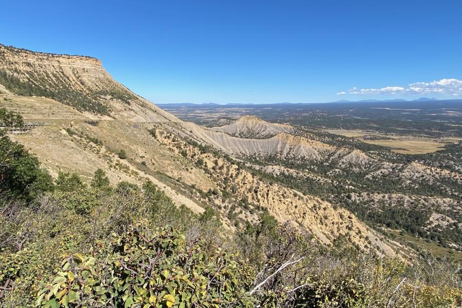 Mesas in Mesa Verde.  Definitely more of a southwestern desert feel