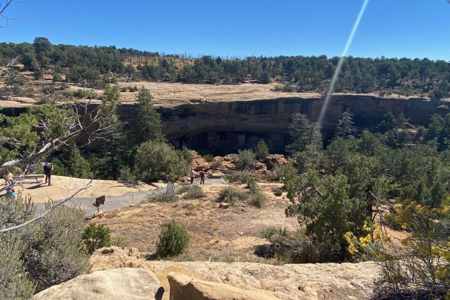 Area surrounding the cliff dwellings.  This photo could have been taken in the Gila Wilderness in southwestern New Mexico.