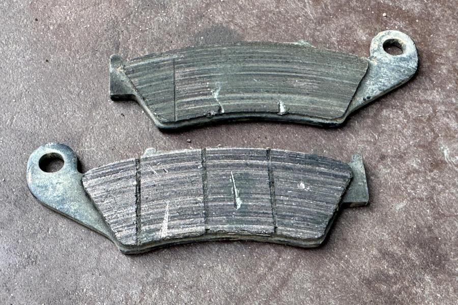 Worn brake pads