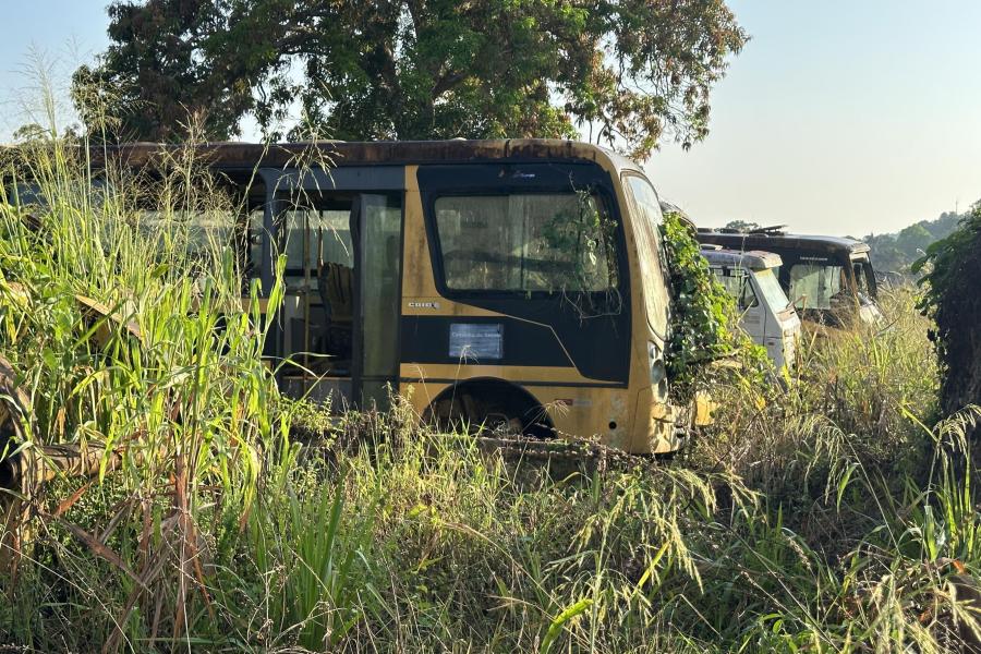 Decaying school buses